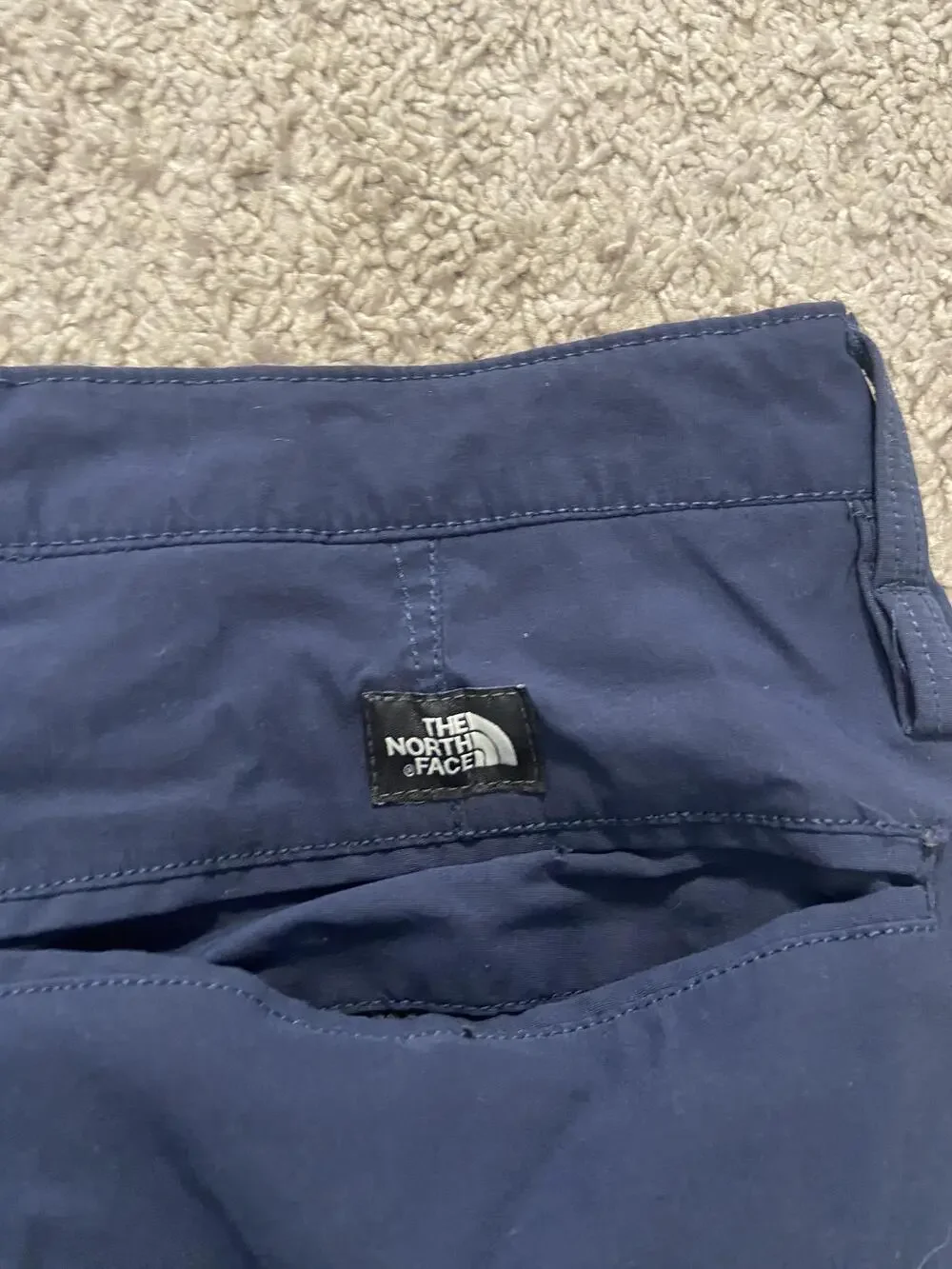 The North Face Shorts Mens 34 Blue Nylon Chino Quick Dry Lightweight Travel